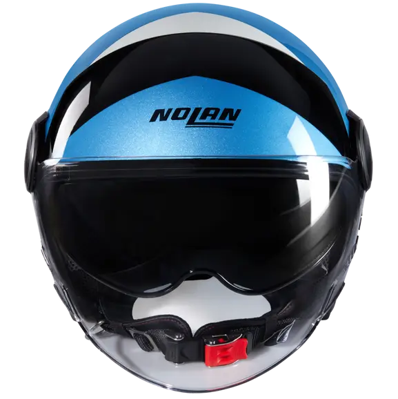 NOLAN N21 Visor Tangente 353 Jet Casco Nero Azul Argento - CASCO