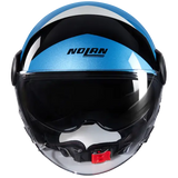 NOLAN N21 Visor Tangente 353 Jet Casco Nero Azul Argento - CASCO