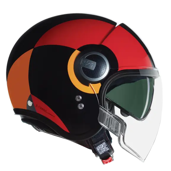 NOLAN N21 Visor Bicromo 350 cara abierta Casco Nero Rosso Arancione - CASCO
