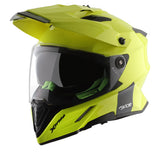 AXOR X-CROSS DUAL VISOR SPORT DUAL MOTORCYCLE HELMET FLUORESCENT YELLOW