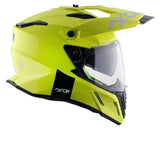 AXOR X-CROSS DUAL VISOR SPORT DUAL MOTORCYCLE HELMET FLUORESCENT YELLOW