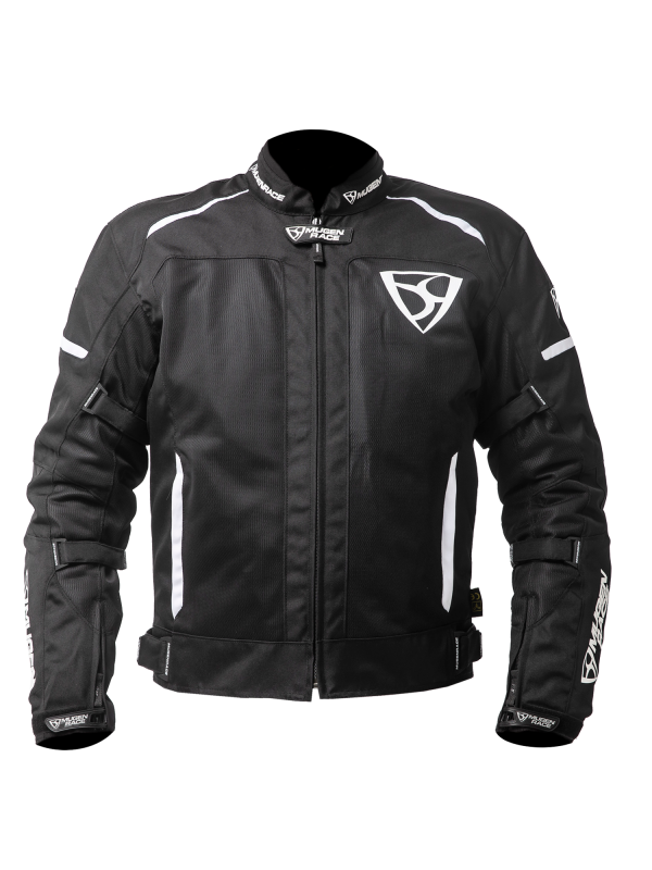 MUGENRACE FUGGIRE-A Moto Chaqueta Textil Blanco Negro