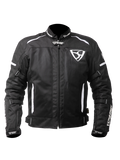 MUGENRACE FUGGIRE-A Moto Chaqueta Textil Blanco Negro