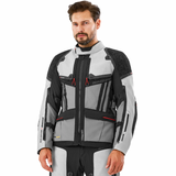 SHIMA TRACKER ADVENTURE MOTORCYCLE JACKET MEN LIGHT GREY