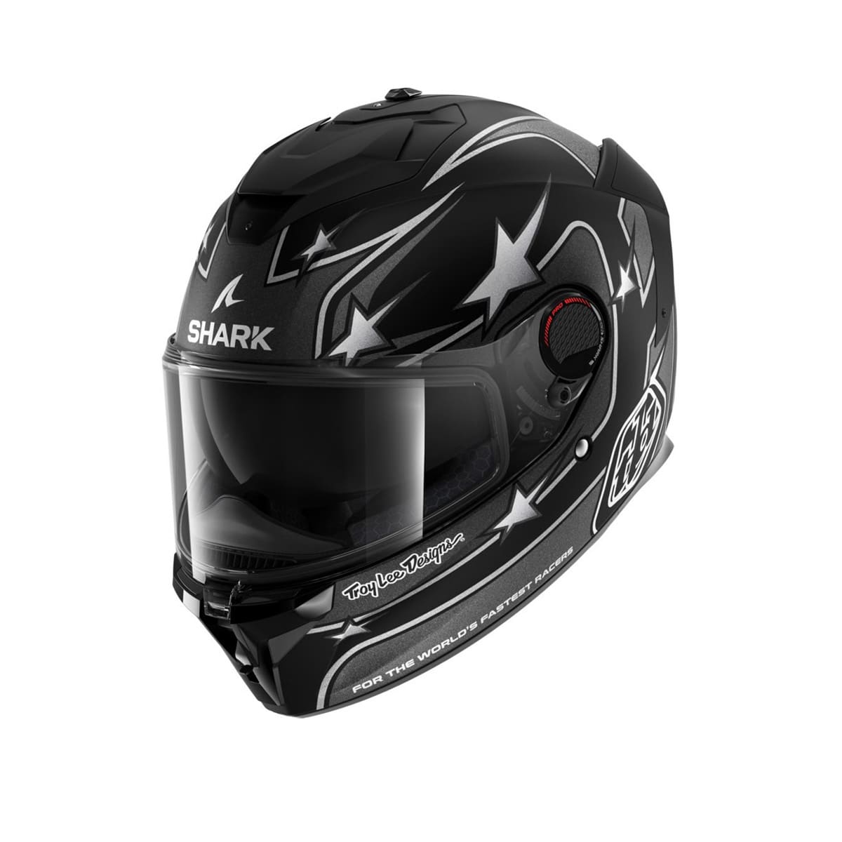 SHARK SPARTAN GT PRO TLD FLAGSTAFF CASCO DE MOTO INTEGRAL NEGRO ANTRACITA PLATEADO