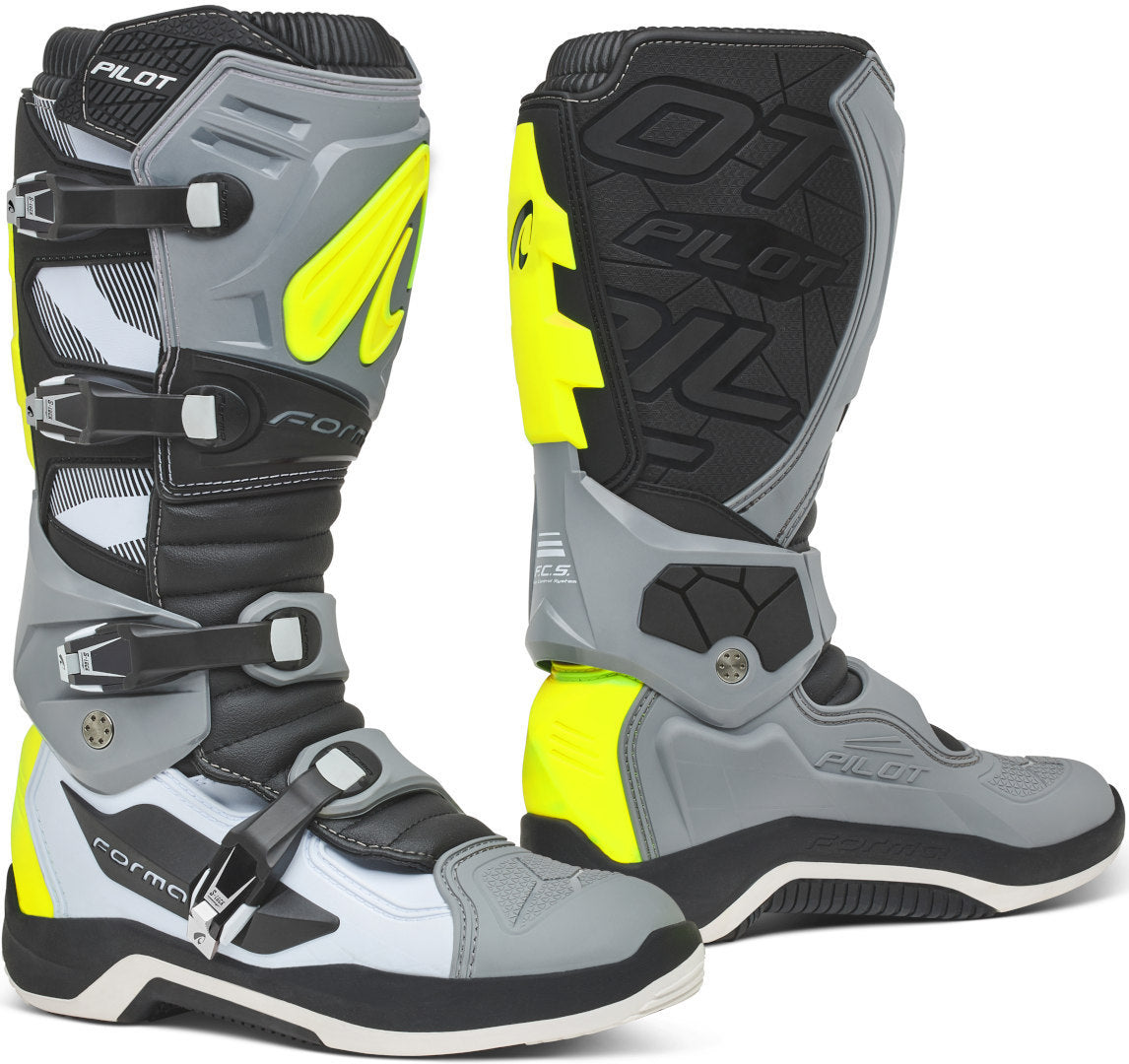 FORMA- PILOT GRAU/WEISS/GELB FLUCHTSTIEFEL