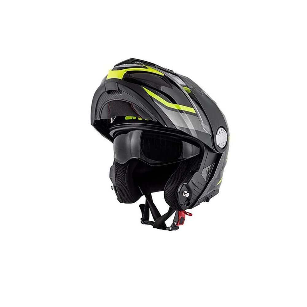 CASCO GIVI MOD X.33 CAÑÓN CPL D DIVISIÓN TITANIO-AMARILLO