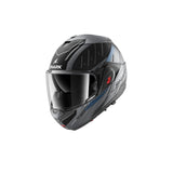 SHARK OXO RYDGER ABATIBLE MODULAR CASCO AZUL ANTRACITA MAT NEGRO