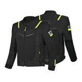 R-TECH SPIRAL MESH MEN'S MOTORCYCLE JACKET TEXTILE BLACK YELLOW