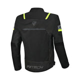 R-TECH SPIRAL MESH MEN'S MOTORCYCLE JACKET TEXTILE BLACK YELLOW