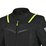 R-TECH SPIRAL MESH MEN'S MOTORCYCLE JACKET TEXTILE BLACK YELLOW