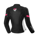 R-TECH Tom Rider Damenjacke Schwarz Weiß Fuchsia
