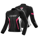 R-TECH Tom Rider Damenjacke Schwarz Weiß Fuchsia