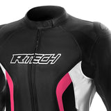 R-TECH Tom Rider Damenjacke Schwarz Weiß Fuchsia