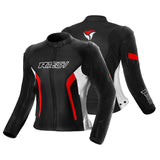 R-TECH TOM RIDER LADY CHAQUETA DE MOTO  NEGRO BLANCO ROJO