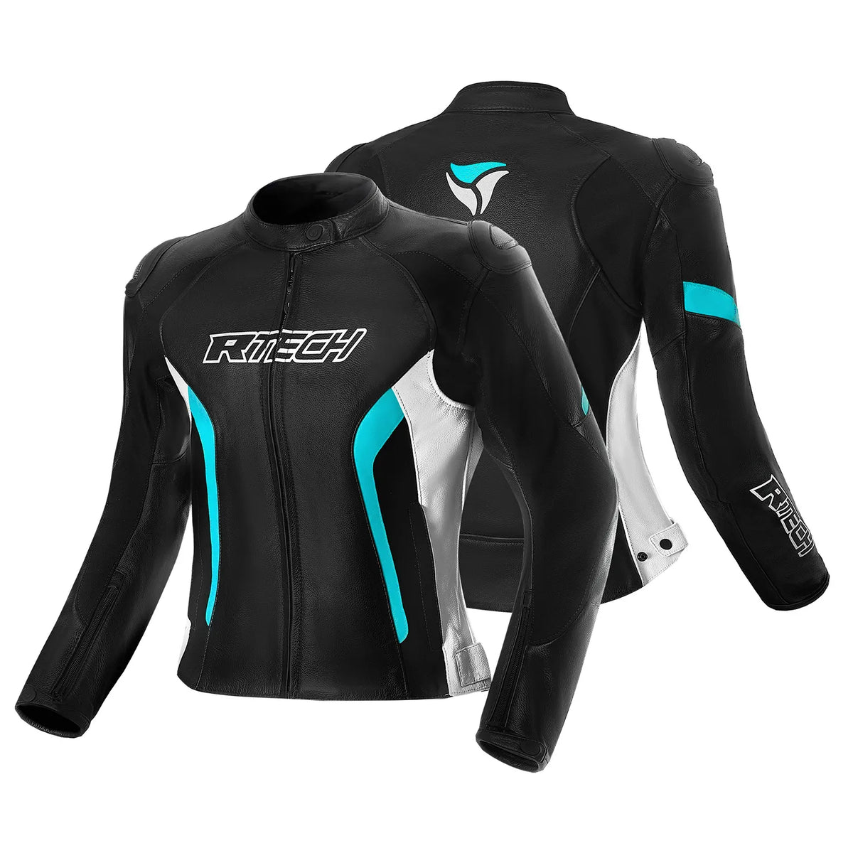R-TECH - Tom Rider Damenjacke Schwarz Weiß Türkis 