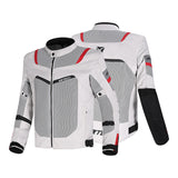 R-TECH SPIRAL MESH CHAQUETA DE VERANO HOMBRE HIELO GRIS NEGRO ROJO