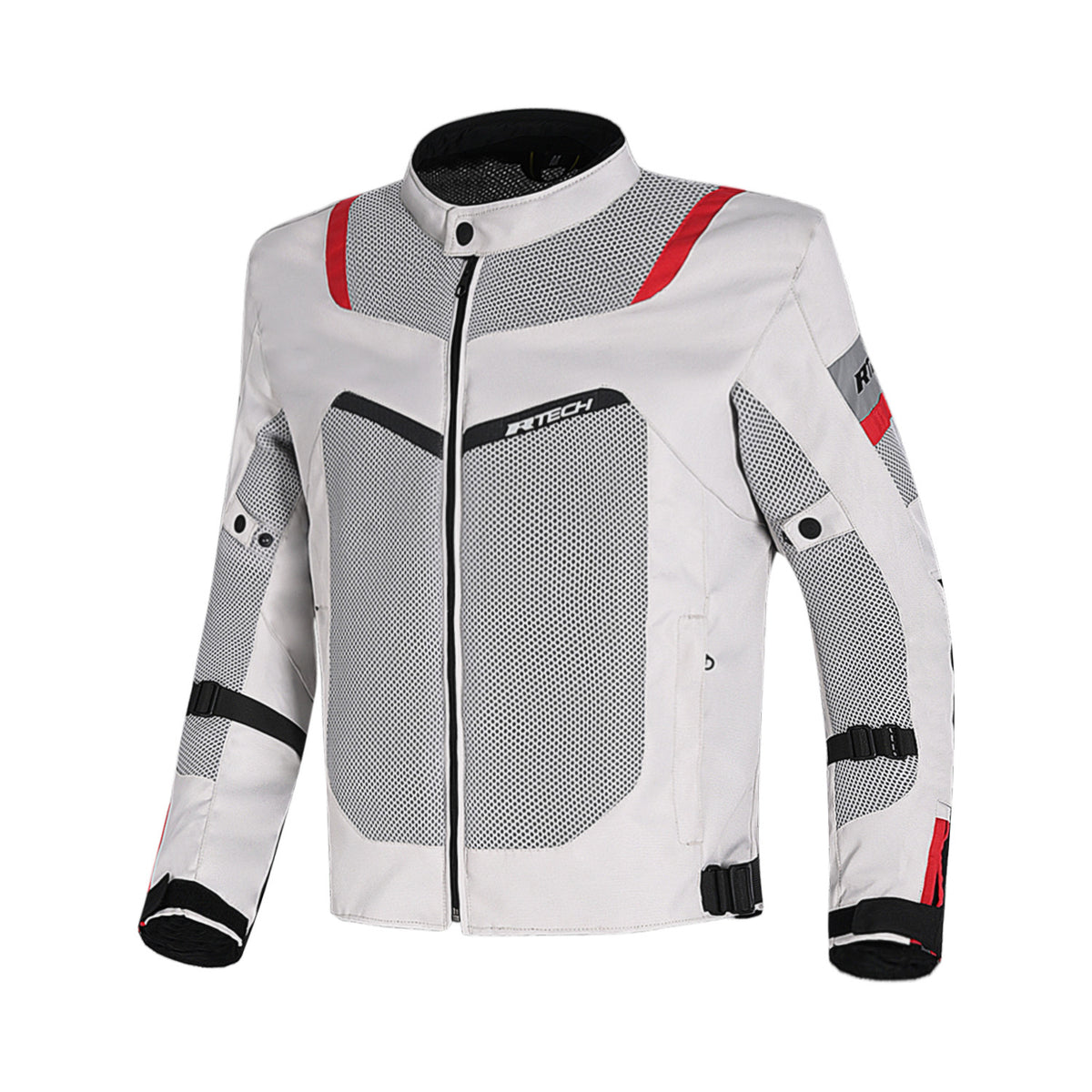 R-TECH SPIRAL MESH CHAQUETA DE VERANO HOMBRE HIELO GRIS NEGRO ROJO