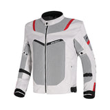 R-TECH SPIRAL MESH CHAQUETA DE VERANO HOMBRE HIELO GRIS NEGRO ROJO