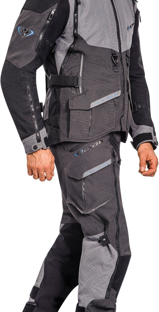 IXON RAGNAR PT PANTALONES TEXTILES MOTO HOMBRE ANTRACITA GRIS AZUL - PANTALON
