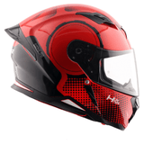 AXOR HUNTER SPEAR CASCO INTEGRAL DE MOTOCICLETA NEGRO_ROJO