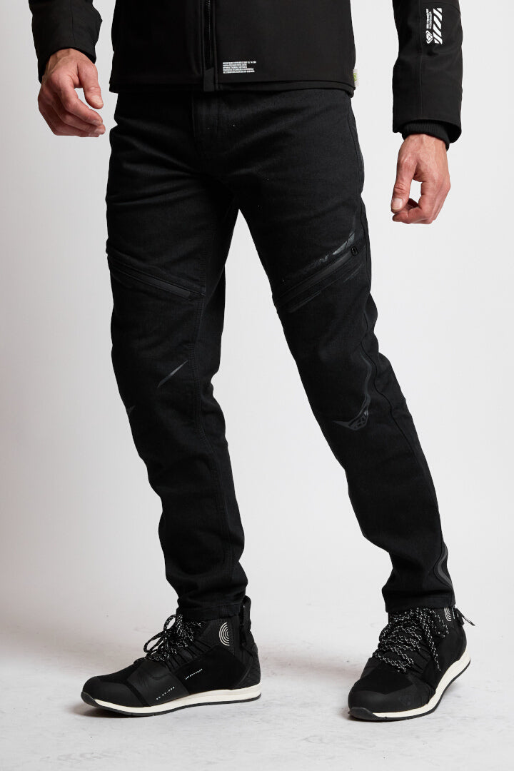 IXON REMY HOMBRE PANTALONES MOTO JEANS NEGRO - PANTALON