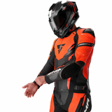 SHIMA MISSION ST Herren-Motorradjacke, fluoreszierend rot