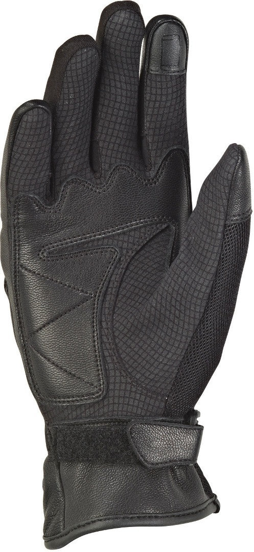 IXON RS SHINE 2 CUERO TEXTIL GUANTES MOTO MUJER NEGRO FUSHIA - Guantes