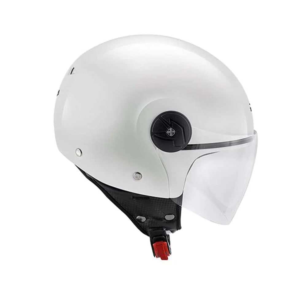 KAPPA KV40S Moto Cara Abierta Casco Blanco Brillante