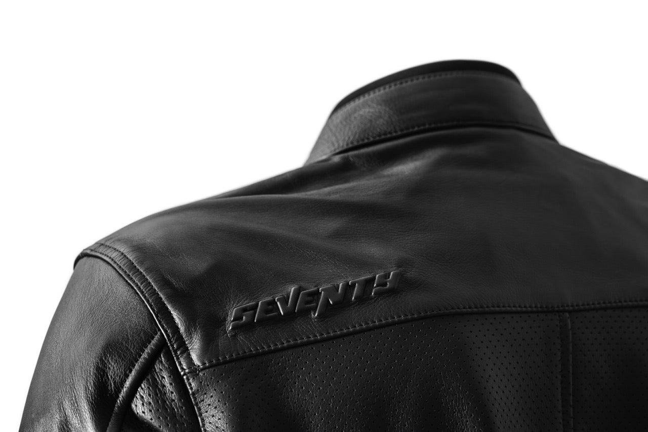 SEVENTY Sd-Jl4 Legend - Chaqueta de cuero para moto de verano para hombre, color negro - SECURTEX MOTOR S.L (t/a MaximoMoto)