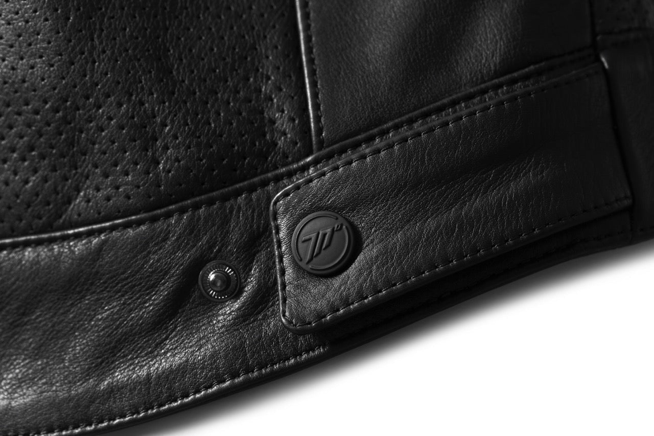 SEVENTY Sd-Jl4 Legend - Chaqueta de cuero para moto de verano para hombre, color negro - SECURTEX MOTOR S.L (t/a MaximoMoto)