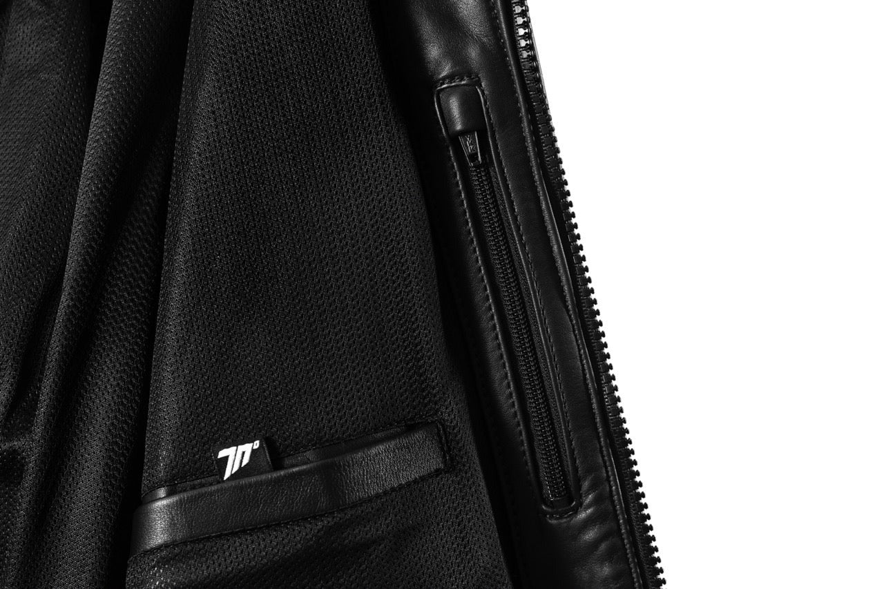 SEVENTY Sd-Jl4 Legend - Chaqueta de cuero para moto de verano para hombre, color negro - SECURTEX MOTOR S.L (t/a MaximoMoto)