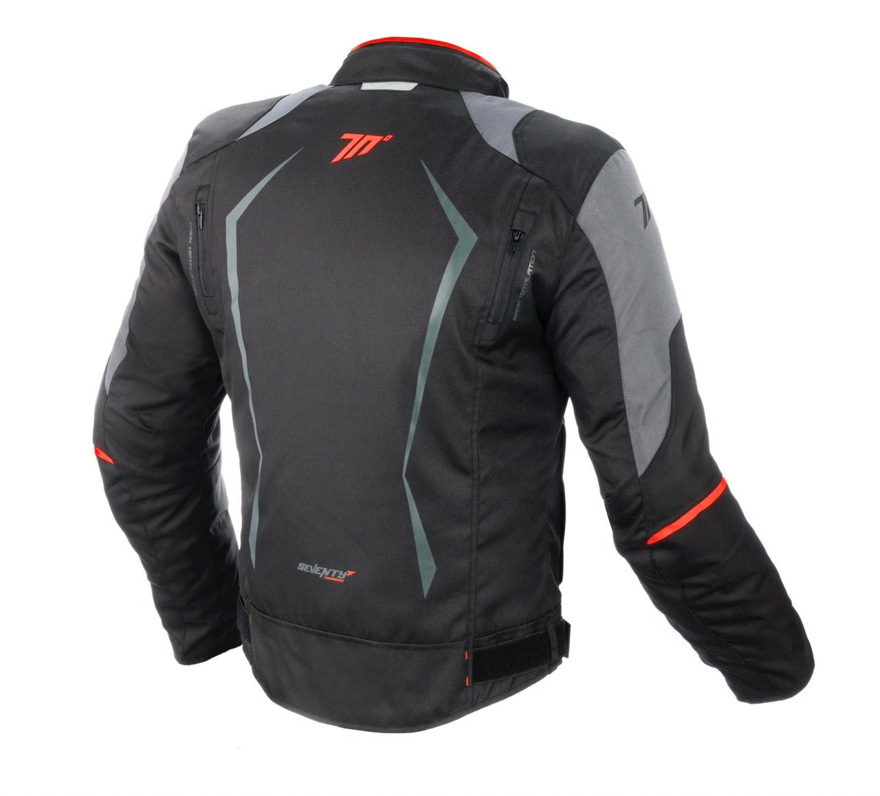 SEVENTY SD-JR47 Chaqueta deportiva de moto de carreras para hombre de invierno, color negro y rojo