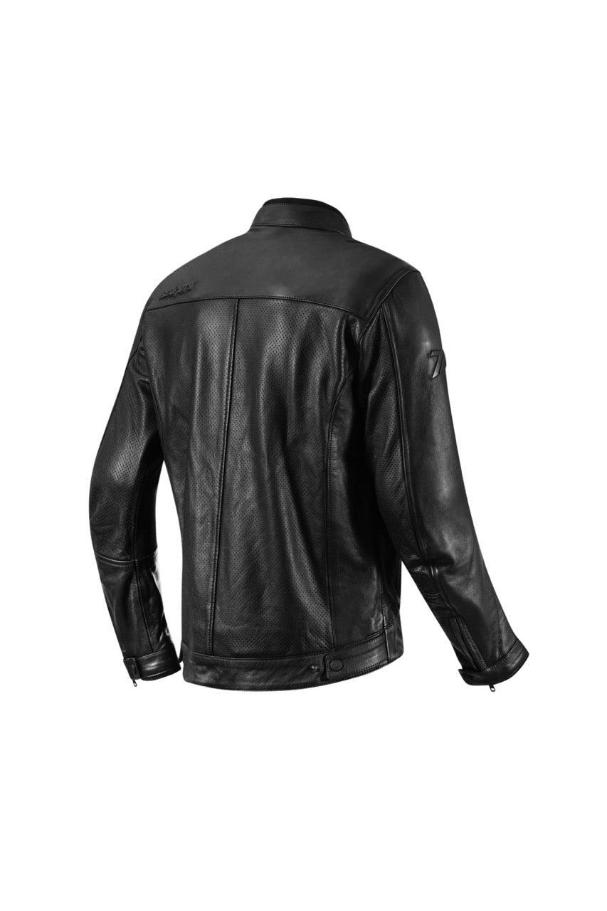 SEVENTY Sd-Jl4 Legend - Chaqueta de cuero para moto de verano para hombre, color negro