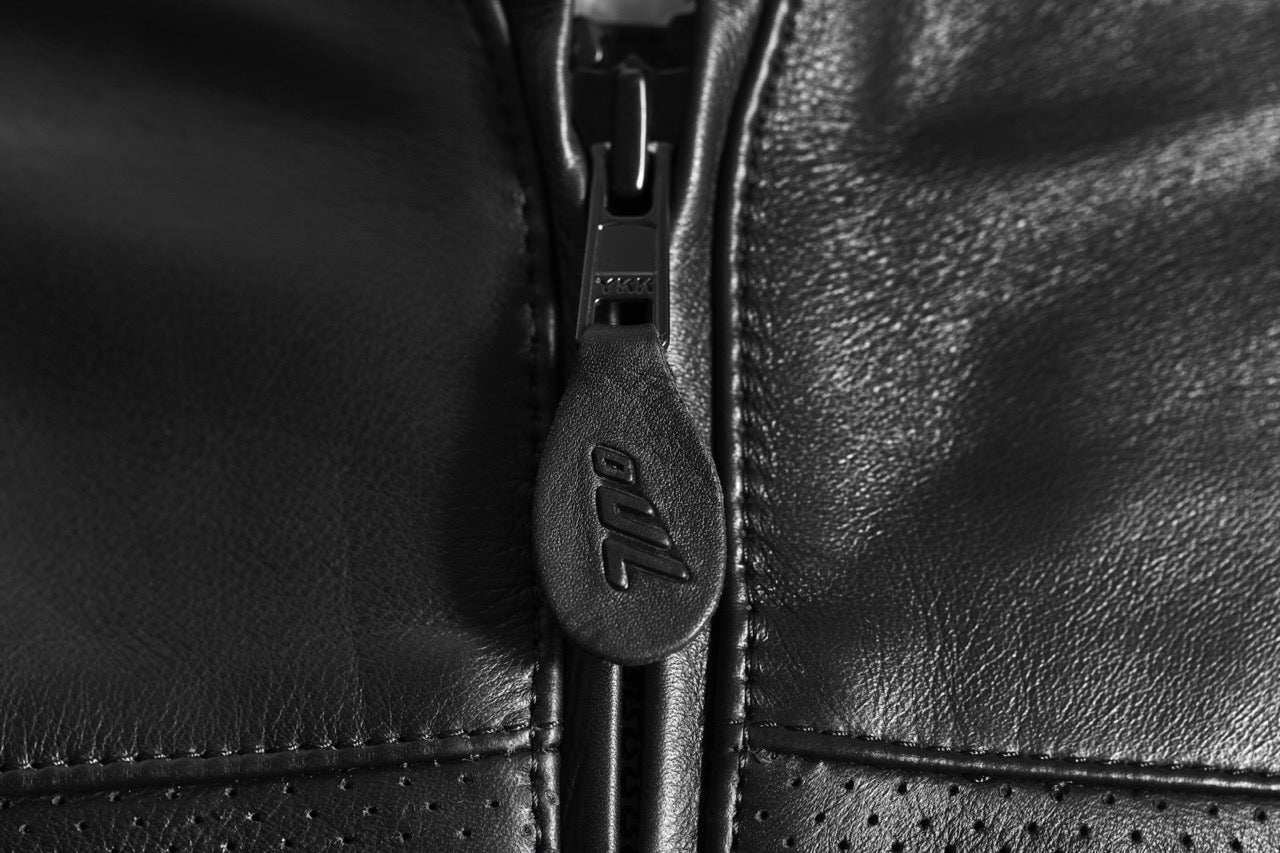 SEVENTY Sd-Jl4 Legend - Chaqueta de cuero para moto de verano para hombre, color negro