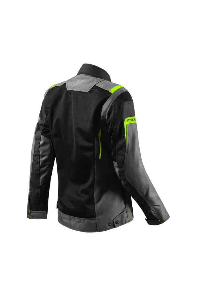 Seventy SD-JT68 Chaqueta de moto Sahara Summer para mujer gris/amarillo fluorescente - SECURTEX MOTOR S.L (t/a MaximoMoto)