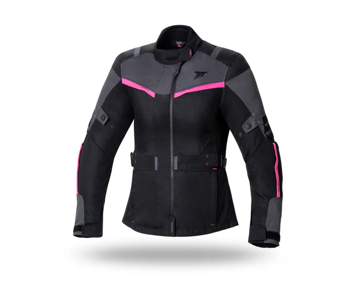 SEVENTY DEGREES SD-JT85 INVIERNO CHAQUETA DE MOTO TOURING MUJER NEGRO ROSA