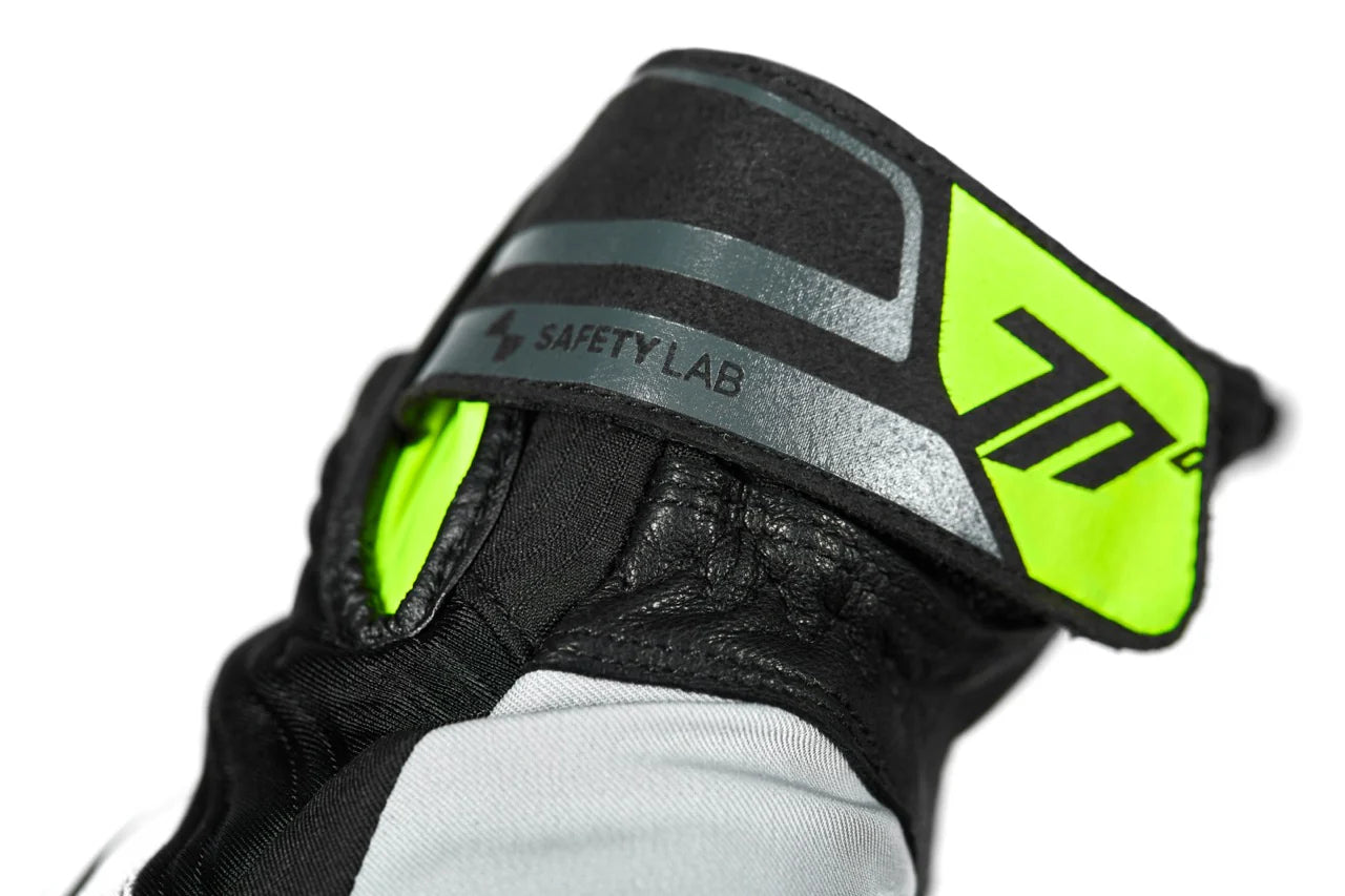 SEVENTY SD-T13 ASPEN LIGHT Guantes De Moto Para Hombre Gris/Amarillo Fluor - GUANTES