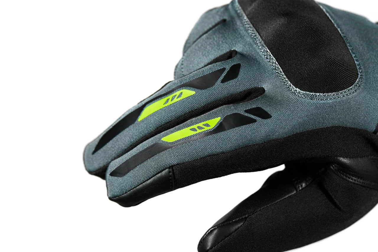 SEVENTY SD-T57 GIAU Guantes De Moto De Invierno Para Hombre Negro/Gris/Amarillo Fluor - GUANTES