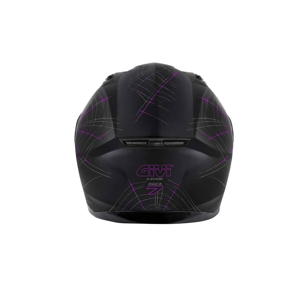 GIVI 50.7F Phobia Moto Integral Deportivo Casco Negro Mate Violeta