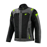 SEVENTY DEGREES SD-JT66 SAHARA CHAQUETA DE MOTO HOMBRE GRIS AMARILLO FLUOR