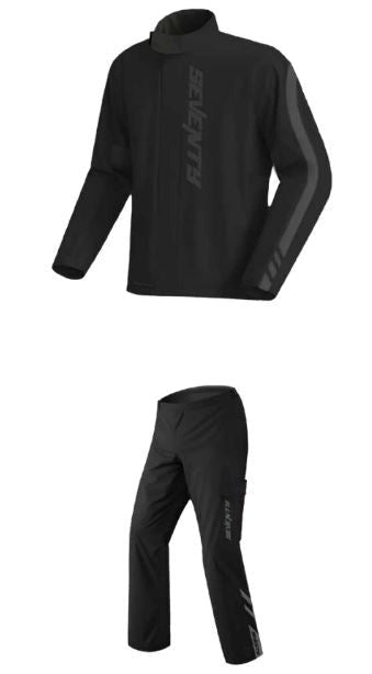SEVENTY SD-S5 Monsoon  negro Traje de lluvia para motocicleta 