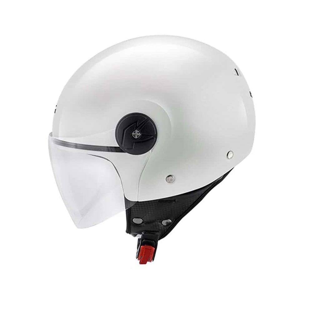 KAPPA KV40S Moto Cara Abierta Casco Blanco Brillante