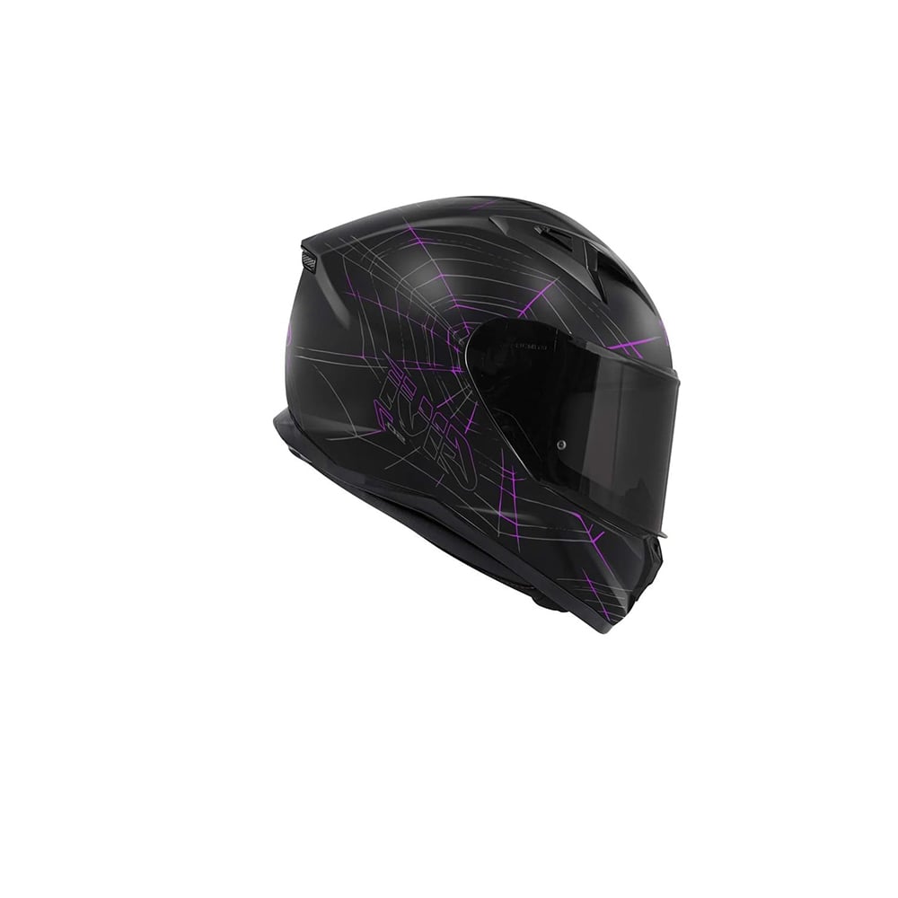 GIVI 50.7F Phobia Moto Integral Deportivo Casco Negro Mate Violeta