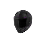 GIVI 50.7F Phobia Moto Integral Deportivo Casco Negro Mate Violeta