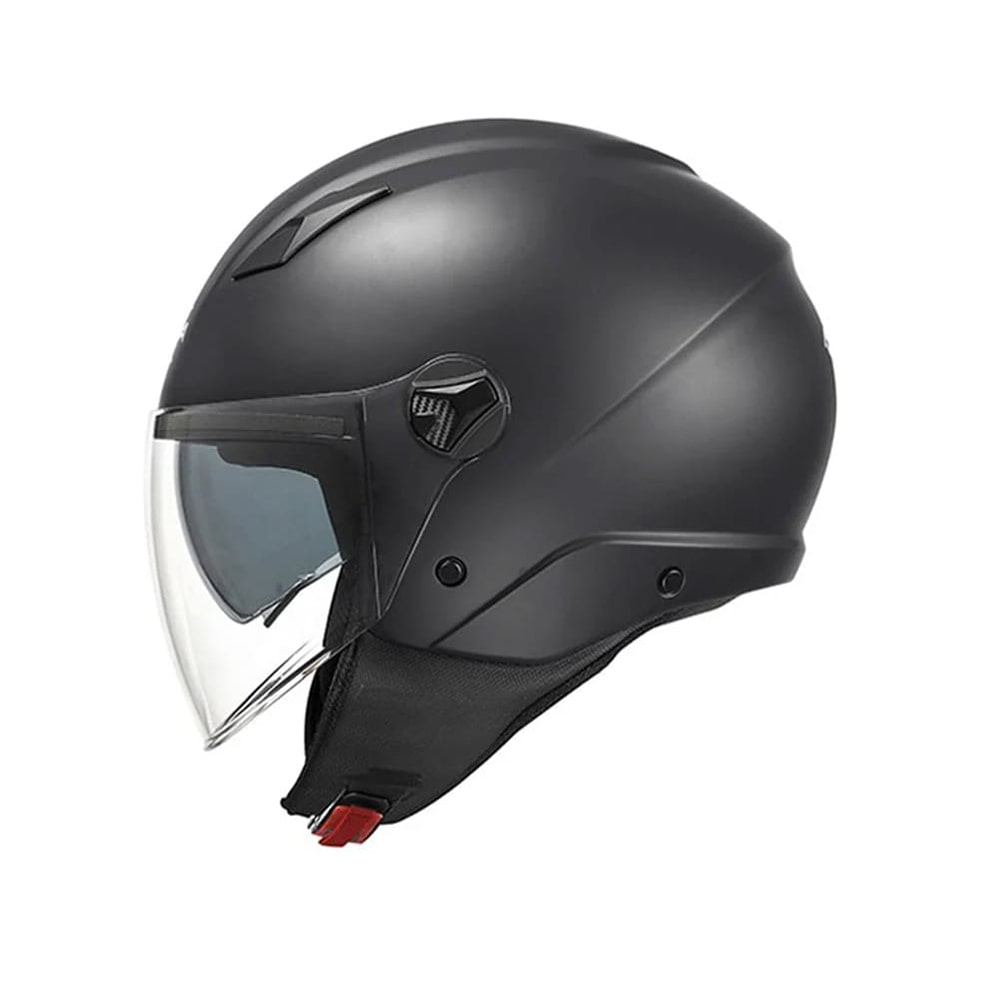 KAPPA KV57B Moto Cara Abierta Casco Negro Mate