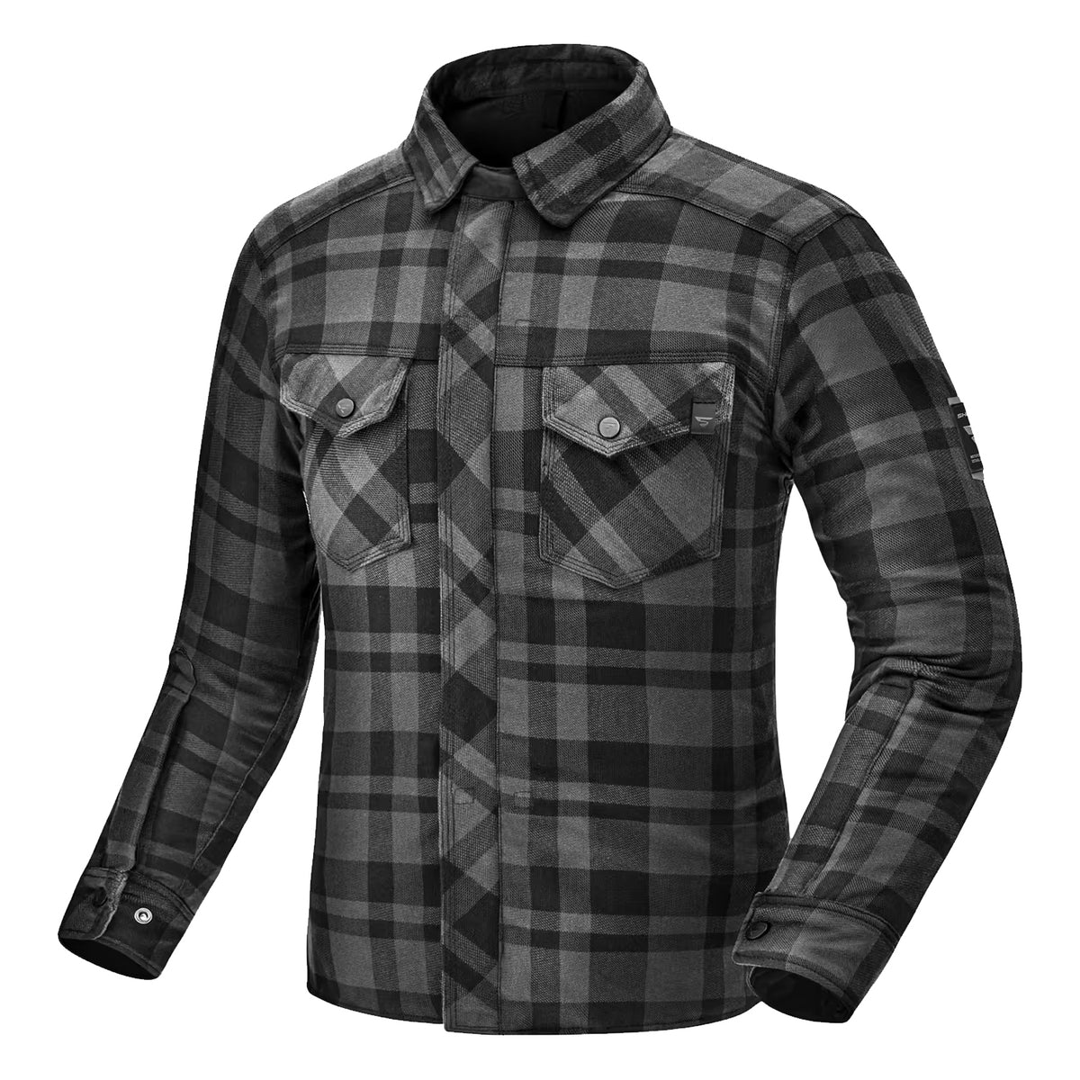 SHIMA RENEGADE 2.0 MEN'S PLAID MOTORCYCLE SHIRT BLACK