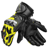Luvas de motociclismo Shima RS-3 para homem, pretas fluorescentes.