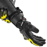 Luvas de motociclismo Shima RS-3 para homem, pretas fluorescentes.