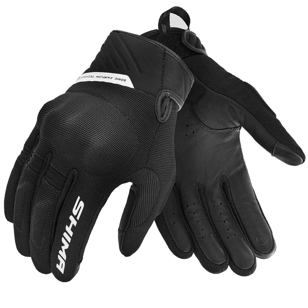 SHIMA SONIC MOTORRADHANDSCHUHE FÜR HERREN SCHWARZ UND WEISS